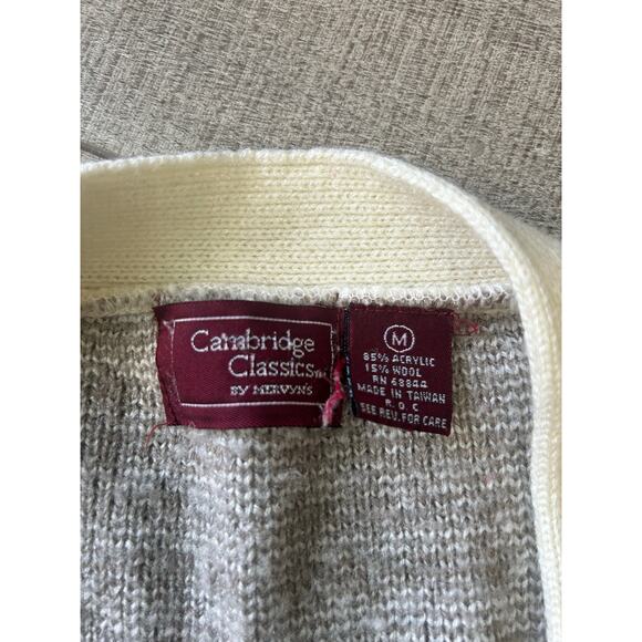 Cambridge Classics Grandpacore Cardigan Men’s M Wool‎ Blend Houndstooth Knit - Picture 5 of 6